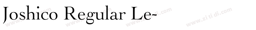 Joshico Regular Le字体转换